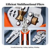 Spring-Loaded Multifunction Wire Stripper Insulated Handles Wire Stripping Plier Cutting Cutting Edges Electrical Plier Multi-Purpose