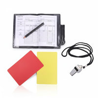Writing Instrument Included Caution and Dismissal Card Card Set Note Paper Referee Warning Cards Leather Case Football Referee Card Wallet Portable for Referees