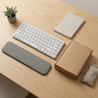 Quilted Keyboard Wrist Rest Rounded Ends Memory Foam Wrist Rest Computer Accessory Pain Relief Water Resistant for Office
