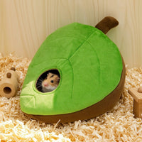 Hamster Hideaway with Cushion Leaf Shaped Hamster Bed Soft Cage Accessory for Hamsters