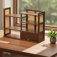 Tabletop Rack with Drawer Compact Desktop Organizer Space-Saving Desktop Organizer for Kitchen
