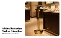 Heavy-Duty Base Retractable Belt Stanchion Stainless Steel Crowd Control Post Retractable Belt Barrier for Event Organizers, Security Personnel, Facility Managers, Airports, Hotels, Exhibition Halls, Retail Stores