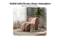 Japanese aesthetic Caterpillar-Shaped Lounge Chair adaptable Design Upholstered Lounge Chair Soft Fabric Upholstery Floor Sofa Ergonomic Shape for Adults, Homeowners, Bedroom, Living Room, study reading corner, Apartment