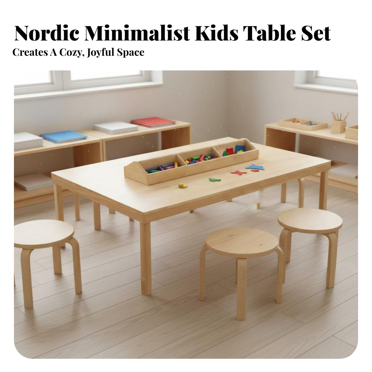Kids Craft Table and Chair Set Child Design children's Play Table with Chairs Writable Surface Young Child Craft Desk for Young Children, Classroom