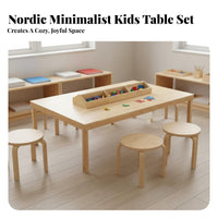 Kids Craft Table and Chair Set Child Design children's Play Table with Chairs Writable Surface Young Child Craft Desk for Young Children, Classroom