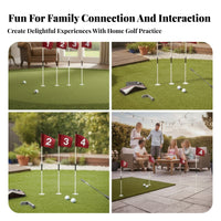 4 Pieces Numbered Flags Golf Practice Target Set White Cups Golf Putting Target Set Detachable Poles Sports Training Grip Sections