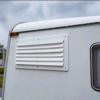Rectangular RV Vent Cover with Screws Weatherproof Louvered Exhaust Grille Weather-Resistant Louvered Vent Cover Easy to Install for Recreational Vehicle Builders