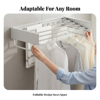 Retractable Wall-Mounted Drying Hanger Easy Installation Clothes Airer