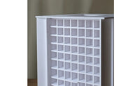 Desktop Bead Jar Holder Space-Saving Rotating Storage Rack Compartmented Storage Rack with Grid Compartments Upright for Hobbyists