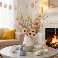 Artificial Easter Egg Flower Branch Easter Decoration Flower Picks for DIY Crafters, Party, Vase Display, Wreath Making