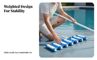 Weighted Pool Vacuum Head Bottom Brushes Fish Pond Vacuum Head Universal Pipe Fit for Maintenance Swimming Pools, Landscape Ponds