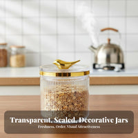 Airtight Food Container Dampness-Resistant Pantry Storage Container Versatile Use Coffee Tea Sugar Canister
