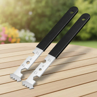 2 Pieces Serrated Paving Pry Tool Flat Paver Removal Tool Handheld Paver Puller Slim Profile for Landscapers, Contractors, Gardeners