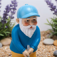 Sport Dwarf Figurine Outdoor Decoration Golfer Gnome Figurine Weather Resistant