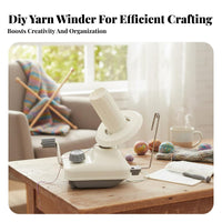 Portable Hand-Crank Yarn Winder Easy to Use Manual Yarn Ball Winder Low Noise Knitting Supply Time Saving for Knitters, Crocheters, Crafters