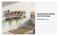 Toolno-drill Installation Wiconcerning Storage Basket Space-Saving Wiconcerning organizer Strong Load-Bearing smooth surfaceMounted Rack adaptable for Plant Lovers, Apartment Dwellers, Balcony, Kitchen, Pantry, Bathroom