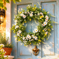 Artificial Flower Wreath Silk Flowers Door Wreath Bendable Branches Home Decor