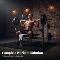 Multifunctional Barbell Bench Press Rack Multi-Functional Adjustable Bench Press Rack Commercial Grade Strength Training Equipment Heavy Duty for Powerlifters, Bodybuilders, Athletes, Home Gym