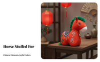 Year of the Horse Symbol Doll Good Luck Symbol Year of the Horse Stuffed Ie Blessing Souvenir Festive Atmosphere