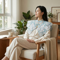 Embroidered Faux Collar Elegant Detachable Collar Floral Capelet Transparent for Cosplayers