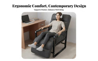 Extendable Footrest Foldable Reclining Desk Chair Breathable backrestrest Ergonomic Rolling Chair Support Office Furniture Adjustable Headrest for Students, Remote Workers, video game enthusiasts, Dorm Room, Bedroom