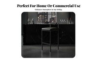 Built-in Footrest Bar Stool with Backrest Anti-Scratch Feet Industrial Backrest Stool Stable Structure Tall Seat Heavy Duty for Adults, Business Owners, Homeowners, Cafe, Restaurant, Kitchen, Dining Room