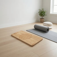 Double-Sided Wooden Acupressure Board Sturdy Board with Pyramidal Texture Minimalist Light for Yogis