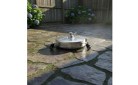 Stainless Steel Pressure Washer Surface Cleaner High-Performance Flat Surface Cleaner with Wheels Sturdy Floor Cleaning Disc with Extension Rods Compatible for Homeowners