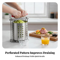 Perforated Basket Screw Press Juicer Cylindrical Vegetable Press Removable Parts Manual Juicer Compact