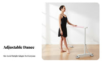 Adjustable Home Dance Bar Non-Slip Feet Freestanding Dance Bar Heavy-Duty Freestanding Dance Barre for Dancers, Beginners, Gym