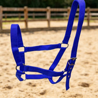 Adjustable Horse Halter Lightweight Strapping Halter Sturdy Headcollar Heavy-Duty for Stable