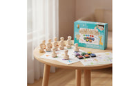 Wooden Alphabet Stamp Set Early Learning Wooden Letter Stamps Bright Alphabet Stamps for Young Learners, Homeschool