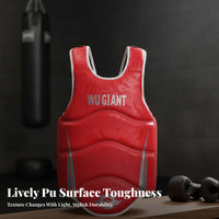Padded Protection Sanda Chest Protector Thickened Padding Combat Arts Chest Protector Shock Absorbent Muay Thai Adjustable Straps for Children, Athletes, Beginners, Spar Arena, Competition, Gym, Dojo