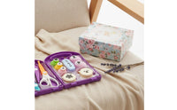 Easy to Use Craft Punch and Scissors Kit Portable Paper Craft Kit with Storage Case Compact Paper Punch Set with Storage Case Hard-Shell for Crafters, Journaling Enthusiasts, Students, Scrapbooking, Card Making, Classroom Projects