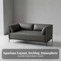 Modern Design Minimalist Iron-Frame Sofa and Table Creative pairing Reception Seating long-lasting Construction Lounge Set firm-density Sponge padding for Corporate Clients, Interior Designers, Office Managers, Waiting Room, Hotel Lobby