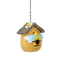 Weather Resistant Resin Birdhouse Intricate Details Garden Decor Cute Creature Shape for Yard, Tree