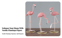 Elegant Resin Flamingo Ornament Sophisticated Look Resin Flamingo Figurine Instagrammable for Women, Girls, Living Room, Desktop, Bookshelf