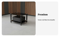 Sturdy Construction High-Fidelity Amplifier Stand Stable and Long-Lasting Shock Absorption Equipment Shelf Steel-Wood Structure Audio Component Rack Modern Design for Audiophiles