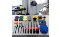 27 Pieces Auto Detailing Brush Kit Professional-Grade Coating Heavy-Duty Microfiber Towel