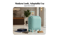 Hardside Hand Luggage Bread-Inspired by Look Ribbed Rigid-Case Suitcase Stylish Design Rolling Bag for Travelers, Wotravelers, Holiday, Airport