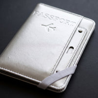 RFID Blocking Leather Passport Holder Travel Wallet