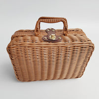 Rattan-Style Handle Gift Box with Lid