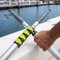 Telescopic Aluminum Boat Hook for Marine Vessels, Dinghies, and Yachts - Rescue and Mooring Pole