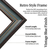 Picture Frame Vintage Style Ornate Wall for Oil Painting and Art, European Photo for Cross Stitch, Empty Design for Custom Mounting