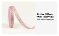 Easter Ribbon DIY Friendly Easter Ribbon Bright Colors Textile Trim for Home Stylists, Gift Presenters, Party Decoration