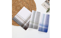 Absorbent Cotton Handkerchief Soft Vintage Cloth Hanky Lightweight Plaid Handkerchief Breathable for Seniors, Men, Daily Carry, Travel