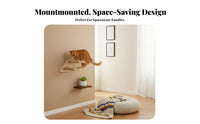 Sisal Scratching Surface 4-Step Feline Ladder Scratch-Friendly Rope 4-Step Feline Stairway Space-Saving Design Wall Steps Sturdy Construction for Felines, Kittens, Indoors, Living Room, Bedroom