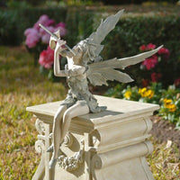 Resin Fairy Figurine Winged Fairy Statue Whimsical Garden Statue with Wings Detailed for Fantasy Lovers, Gardeners, Patio, Planter