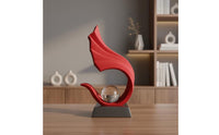 Feng Shui Table Decoration Luxury Highlight Resin Wave Sculpture Abstract Wave Sculpture Distinctive Design for Living Room