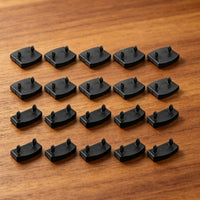 20 Pieces 9 X 55 Mm Bed-Frame End Cap Curved Body Bed Frame End Cap Raised Peg Home Hardware Black